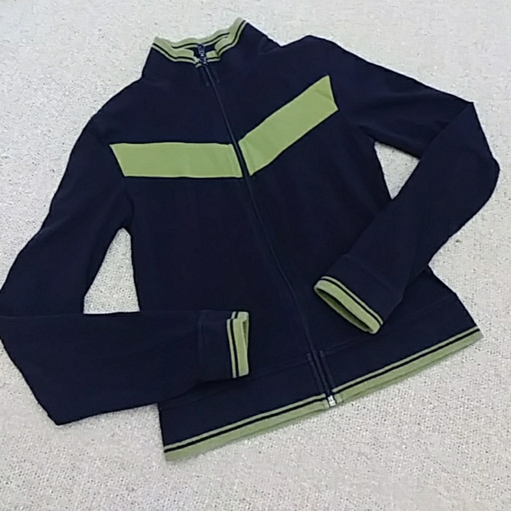 Olive Green & Navy Blue Zip Up